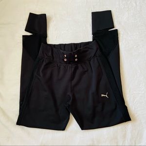 Puma high waist fishnet split workout gym leggings